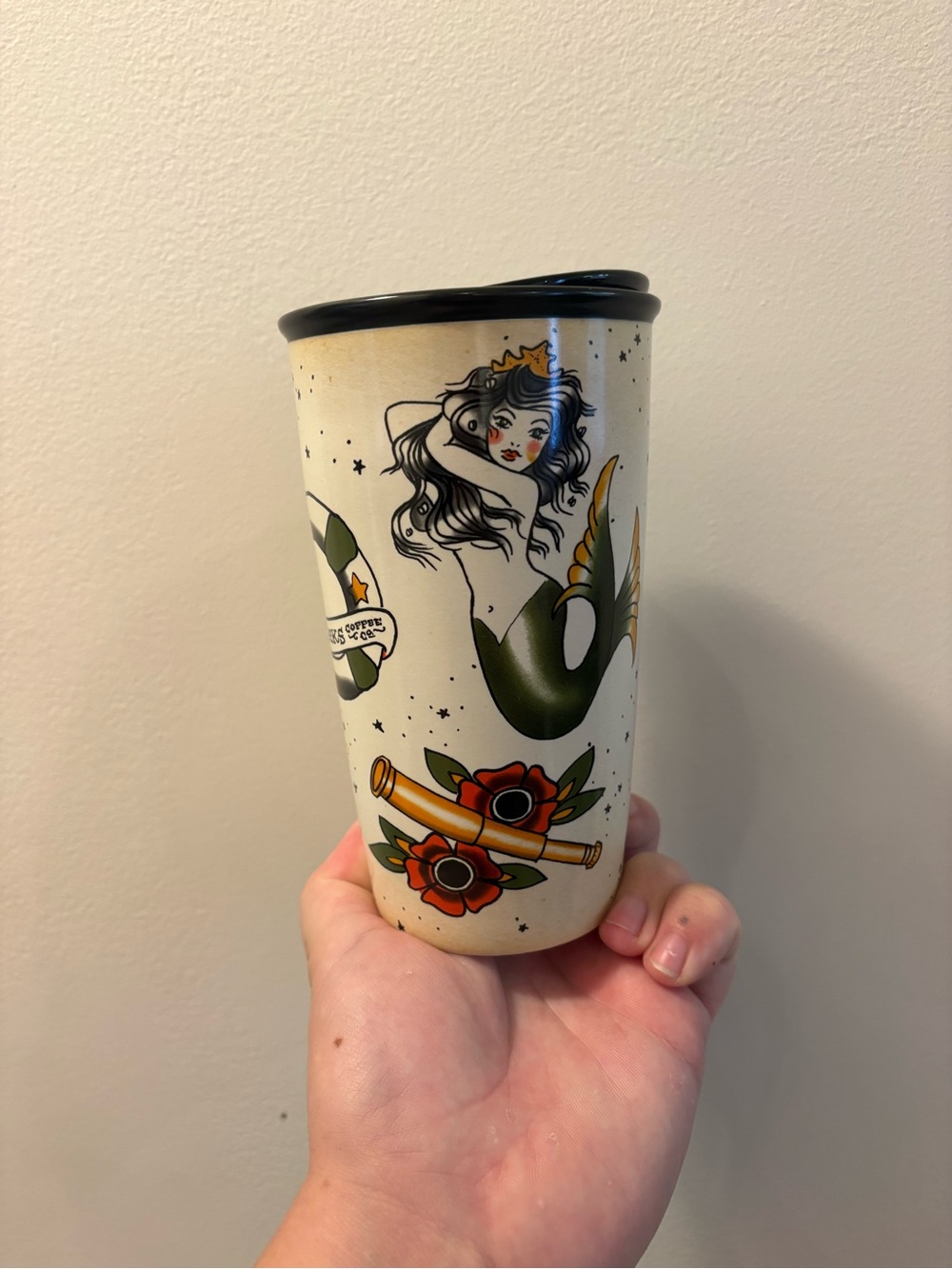 Starbucks Mermaid Tattoo Art Ceramic Tumbler - 2015